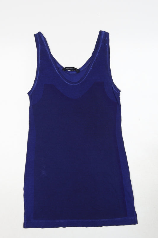 French Connection Womens Blue Viscose Basic Tank Size XS Round Neck - Size XS-S