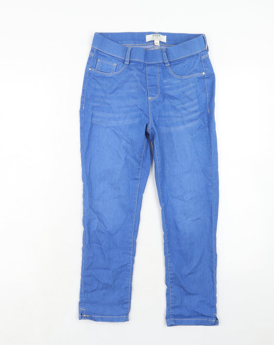 Dorothy Perkins Womens Blue Cotton Straight Jeans Size 6 Regular