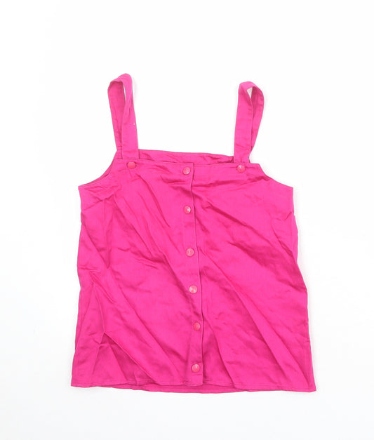 Windsmoor Womens Pink 100% Cotton Basic Tank Size 8 Square Neck