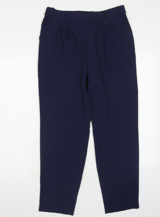 Bonmarché Womens Blue Polyester Trousers Size 16 Regular