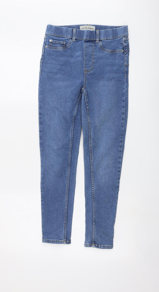 New Look Womens Blue Cotton Jegging Jeans Size 6 L25 in Regular