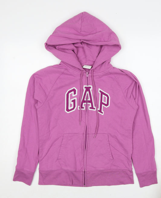 Gap Womens Pink Cotton Full Zip Hoodie Size M Zip