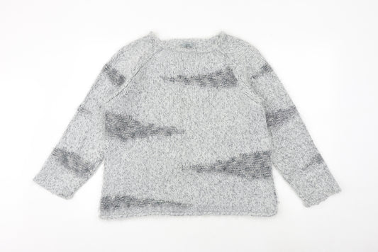 Per Una Womens Grey Round Neck Polyester Pullover Jumper Size XL