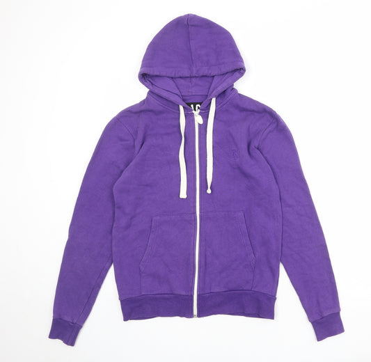 Jilted Generation Womens Purple 100% Cotton Full Zip Hoodie Size M Zip