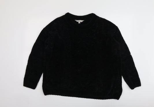Tokyo Laundry Womens Black Round Neck Polyester Pullover Jumper Size L