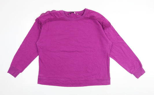 NEXT Womens Pink Cotton Pullover Sweatshirt Size XL Pullover