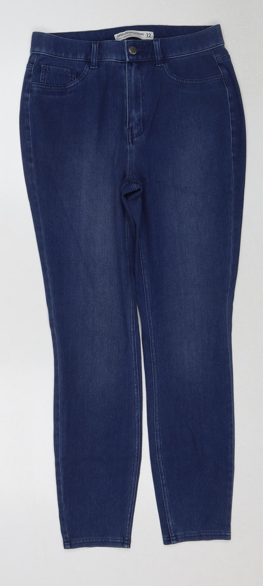 NEXT Womens Blue Cotton Jegging Jeans Size 12 Regular Zip