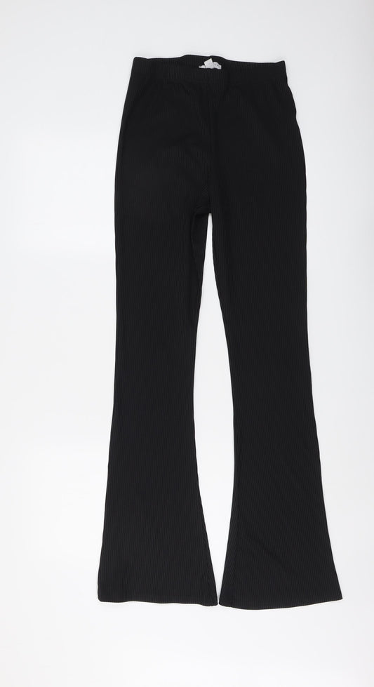 Topshop Womens Black Polyester Dress Pants Trousers Size 10 L32 in Regular