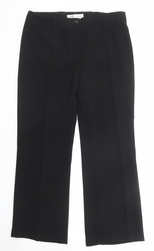 Sticky Fingers Womens Black Polyester Dress Pants Trousers Size 14 Regular Zip