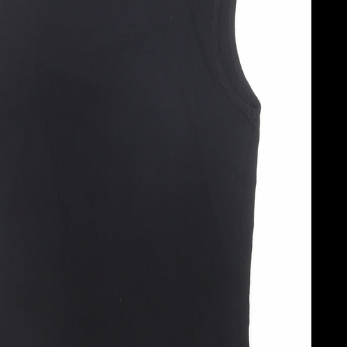 Wallis Womens Black Viscose Basic Blouse Size 12 Scoop Neck - Neckline Detail