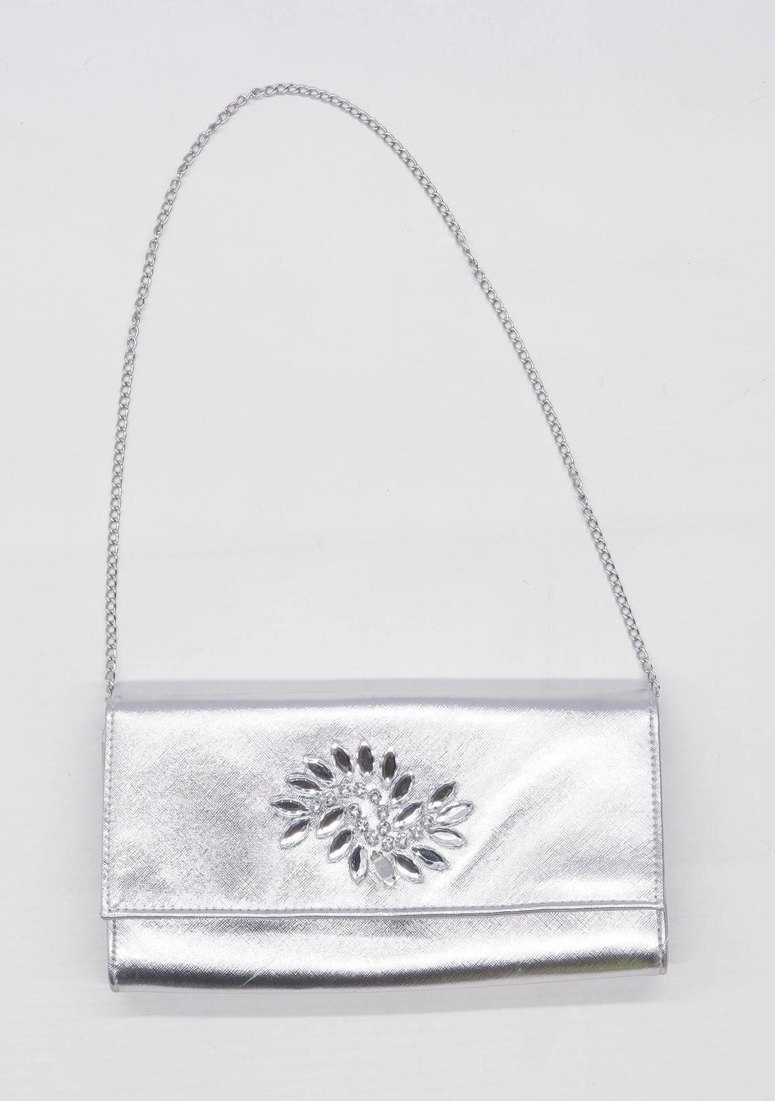 Primark silver deals clutch bag