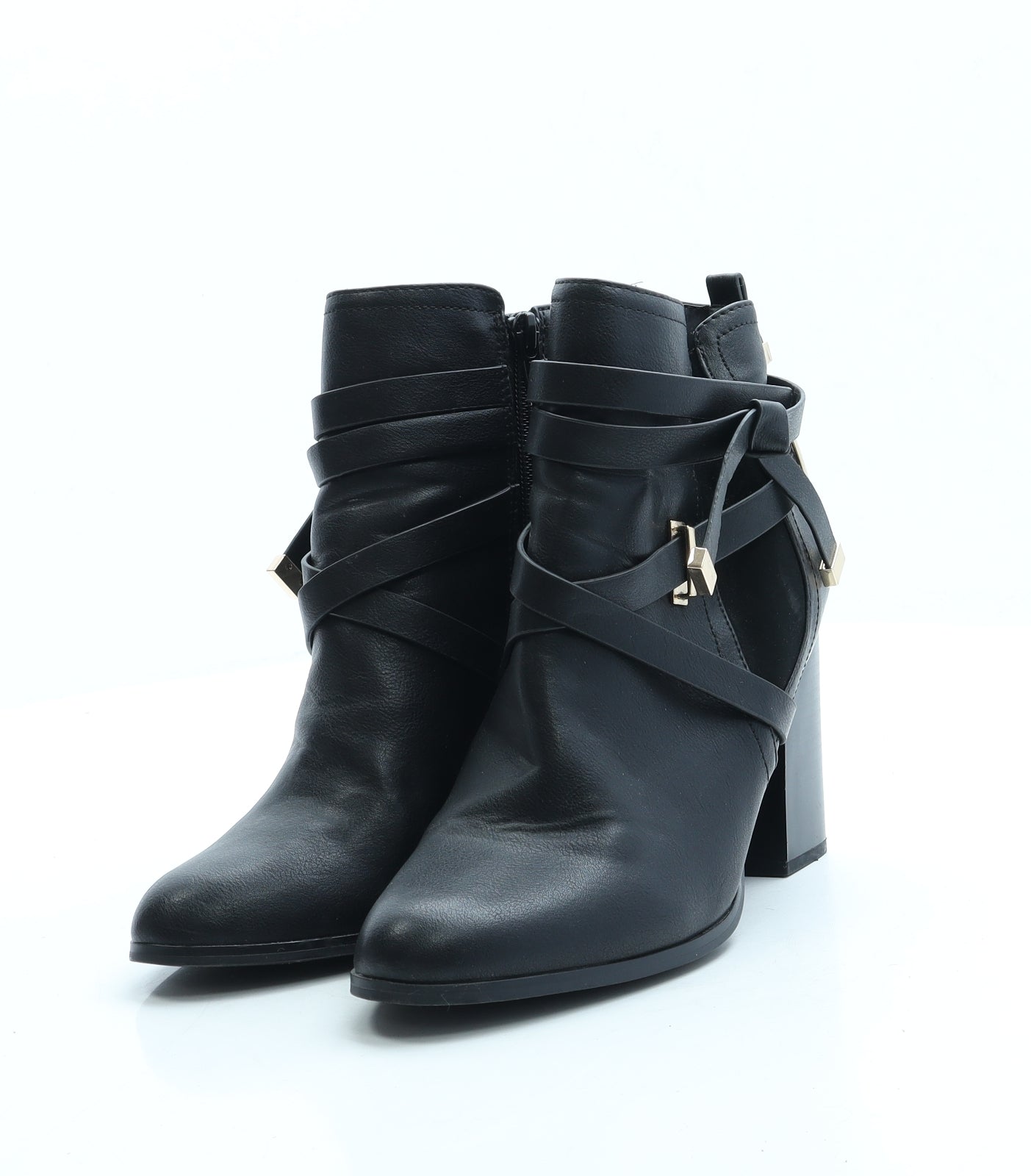 Miss selfridge black ankle boots sale