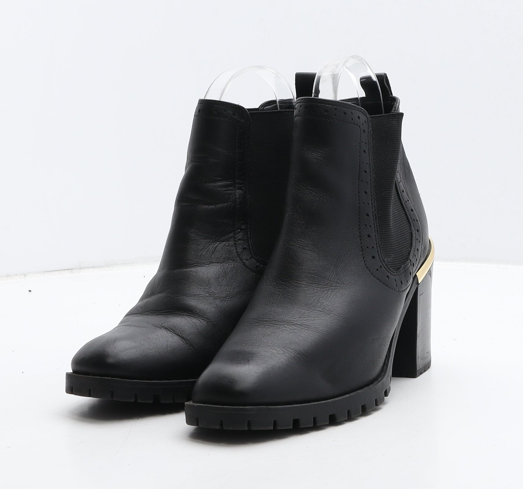 New Look Womens Black Leather Chelsea Boot UK 3 36 – Preworn