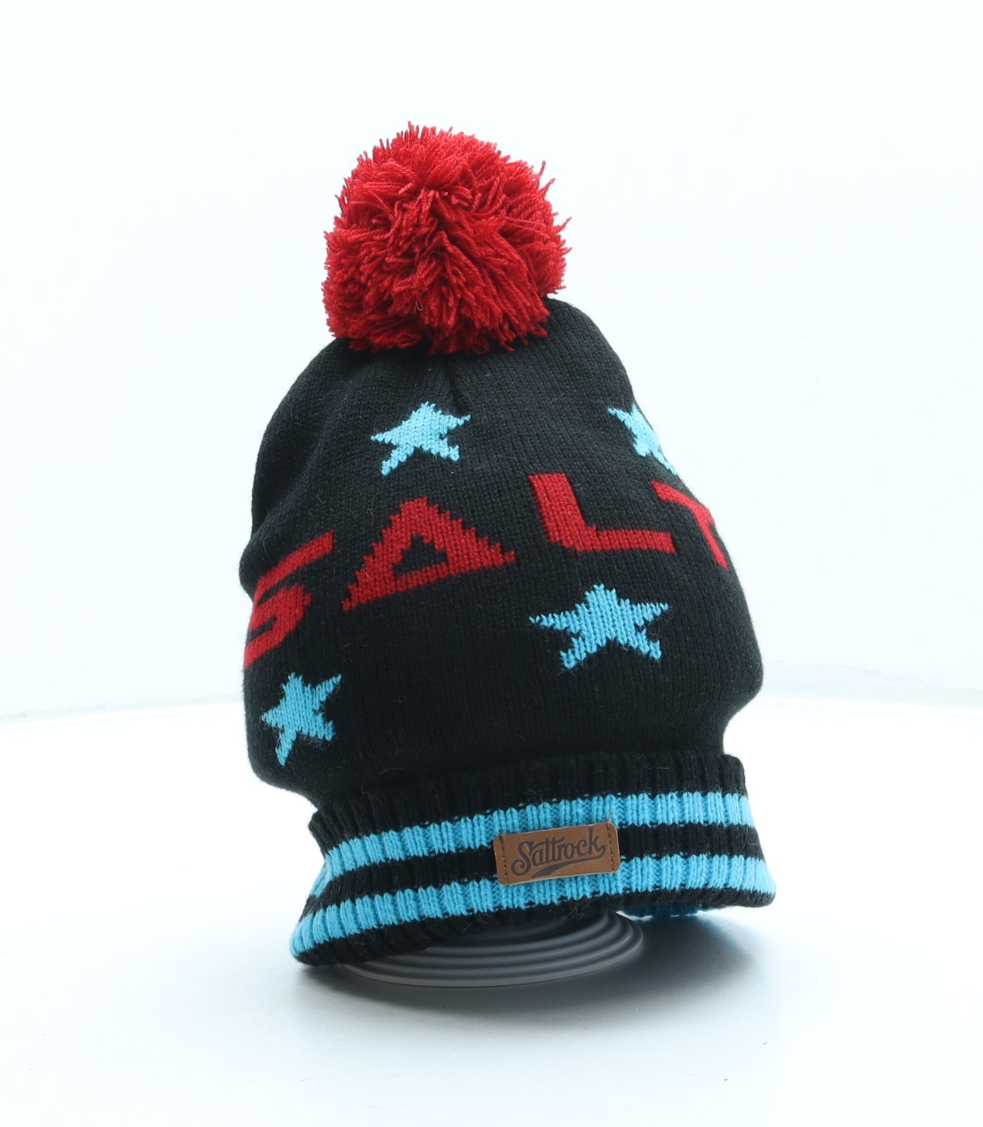 Boys black sales pom pom hat