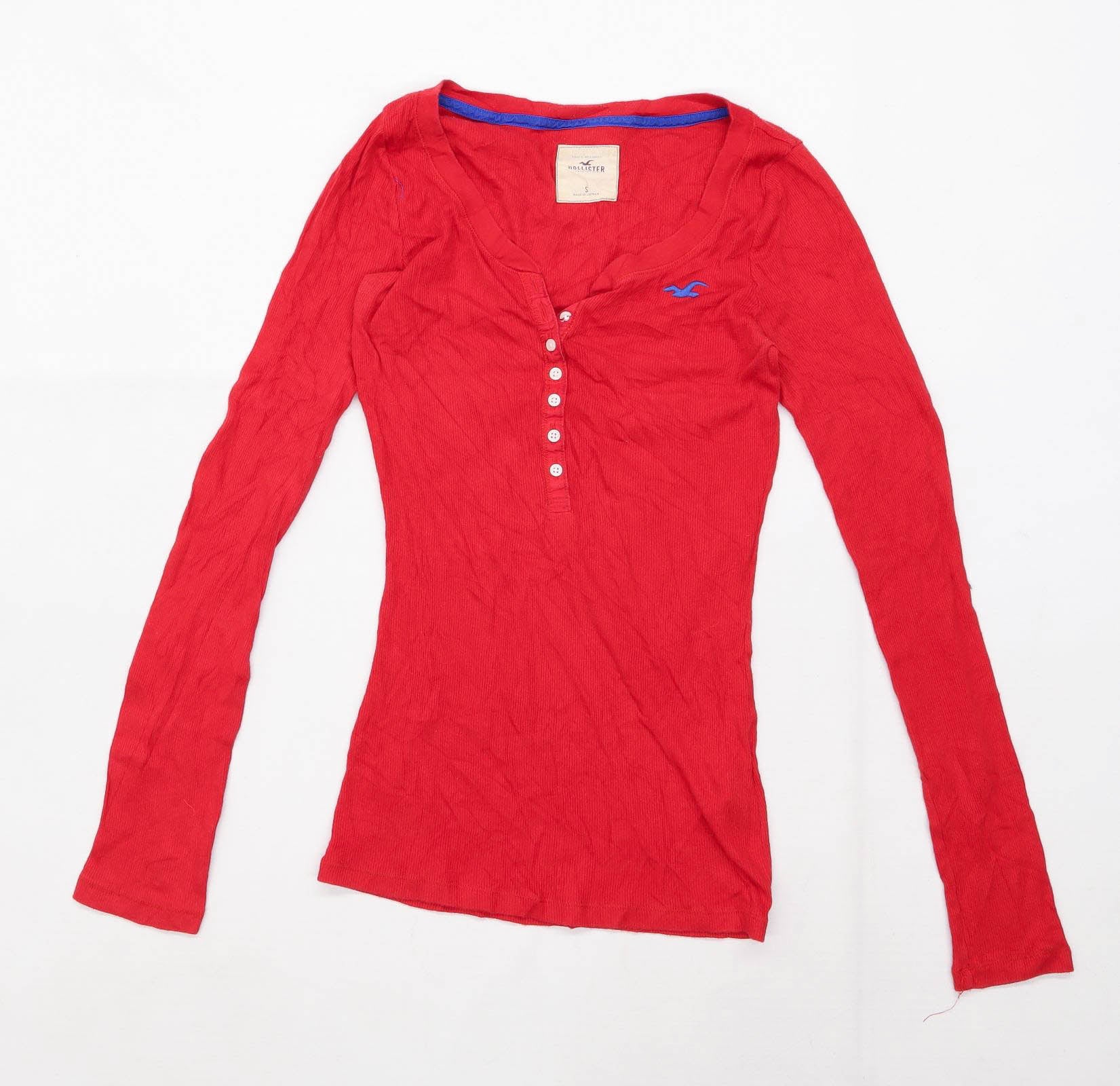 Hollister Women's Red Long Sleeve Shirt Size S  Red long sleeve shirt, Hollister  women, Long sleeve shirts