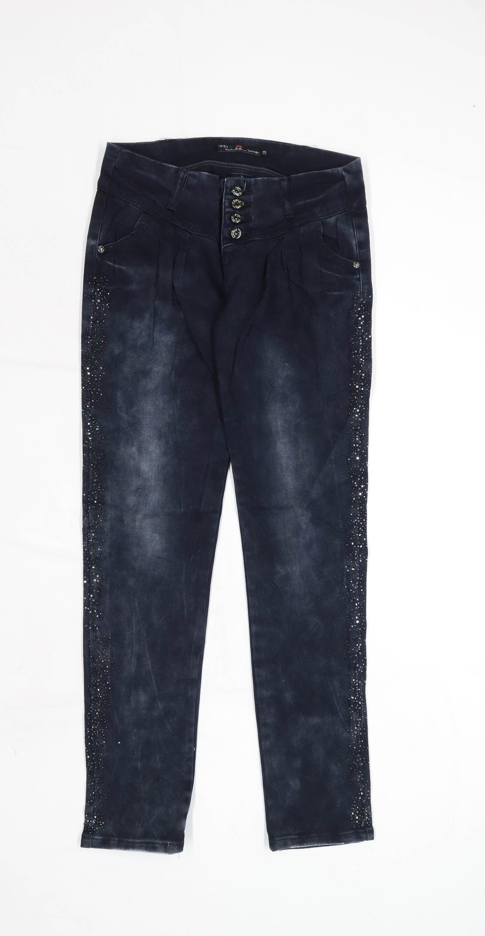 Wade Bore blande Womens Seyoo & Sam Jeans Black Sequined Cotton Blend Jeans Size W30/L3 –  Preworn Ltd