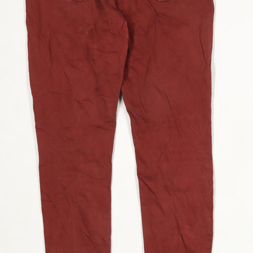 Womens Denim Co Red Cotton Blend Jeans Size 12/L27