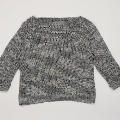 Papaya Womens Grey  Knit Pullover Jumper Size 16