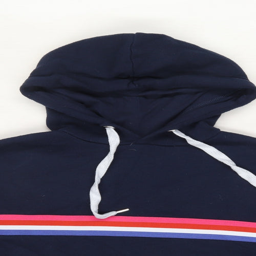 Primark Womens Blue  Jersey Pullover Hoodie Size M  - cropped