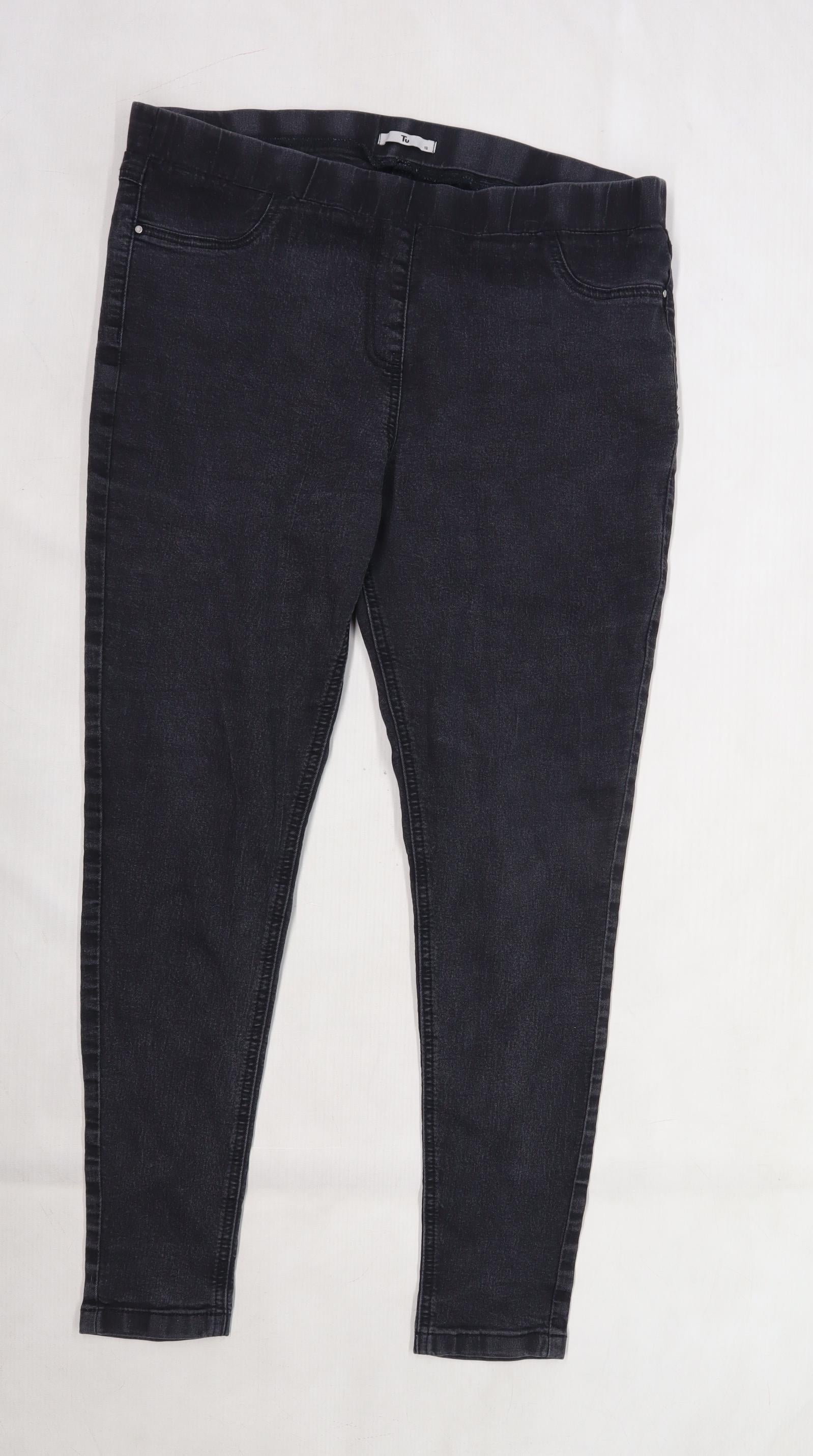 TU Womens Black Denim Skinny Jeans Size 16 L26 in – Preworn Ltd