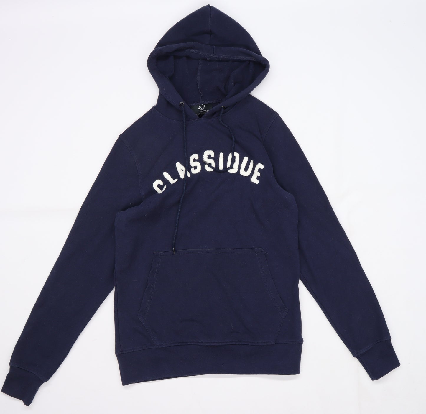 Classique Womens Blue  Jersey Pullover Hoodie Size XS