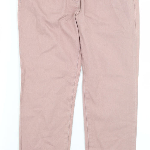 Simply Wow Womens Pink  Cotton Straight Jeans Size 12 L26.5 in Regular