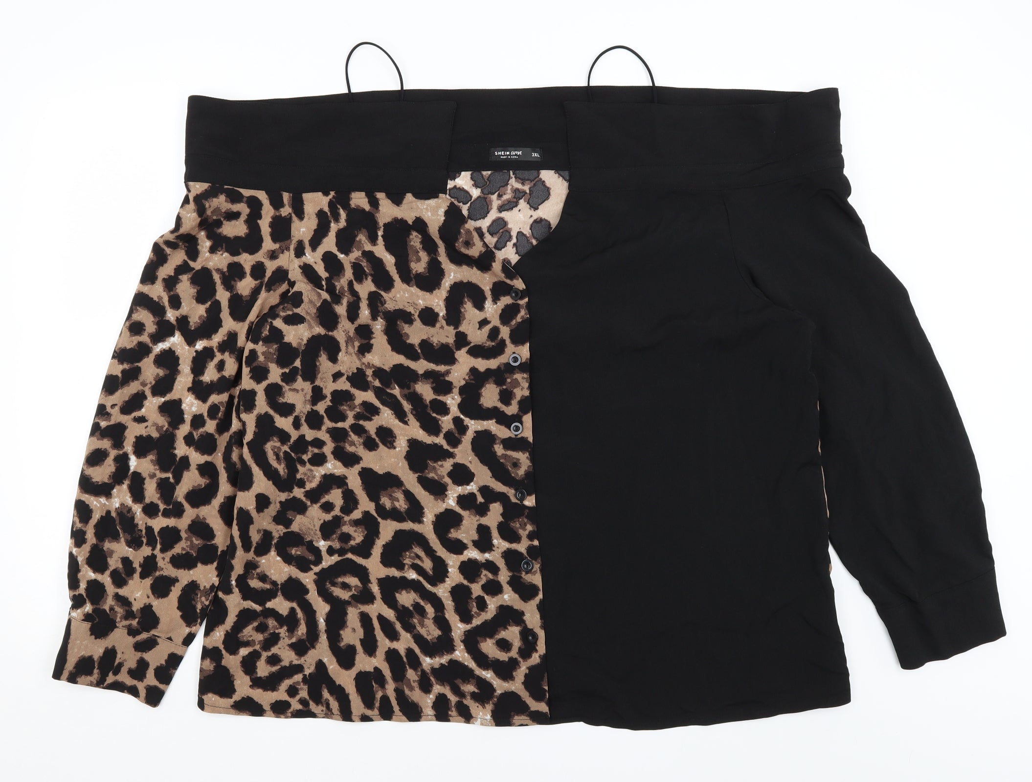 Shein Curve Womens Brown Animal Print Polyester Basic Blouse Size 3XL –  Preworn Ltd