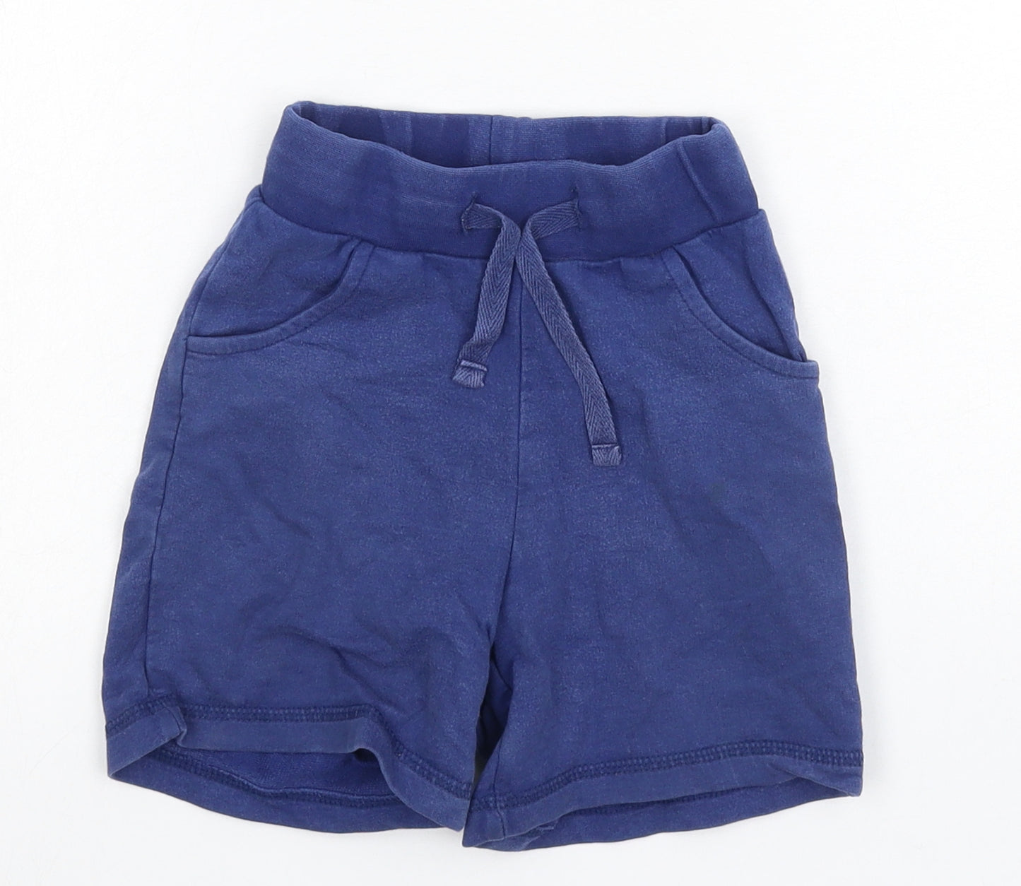 Maxomorra Boys Blue  Cotton Sweat Shorts Size 3-4 Years  Regular Drawstring