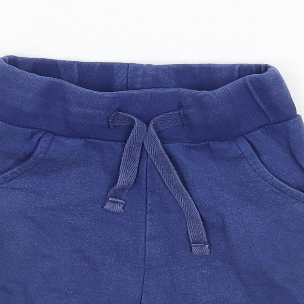 Maxomorra Boys Blue  Cotton Sweat Shorts Size 3-4 Years  Regular Drawstring