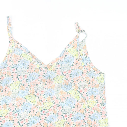 Primark Womens Multicoloured Floral Polyester Camisole Tank Size 8 V-Neck