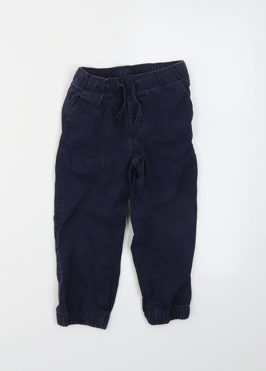 Gap Boys Blue  Cotton Chino Trousers Size 4 Years  Regular Tie