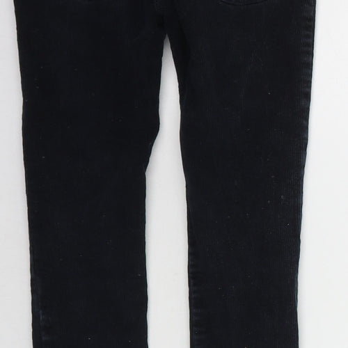 F&F Boys Black  Cotton Chino Trousers Size 4-5 Years  Regular Zip