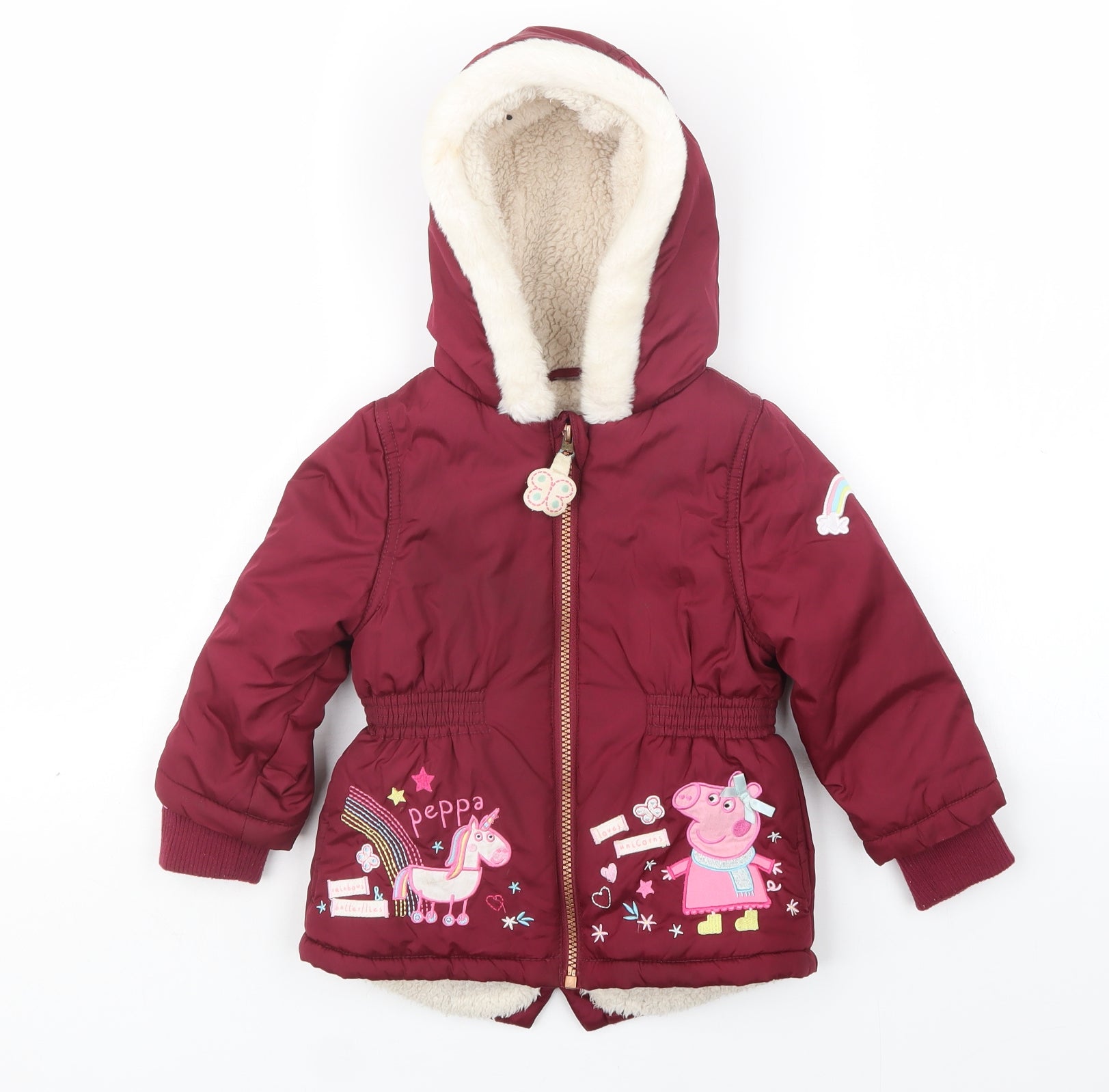 Girls peppa 2025 pig coat