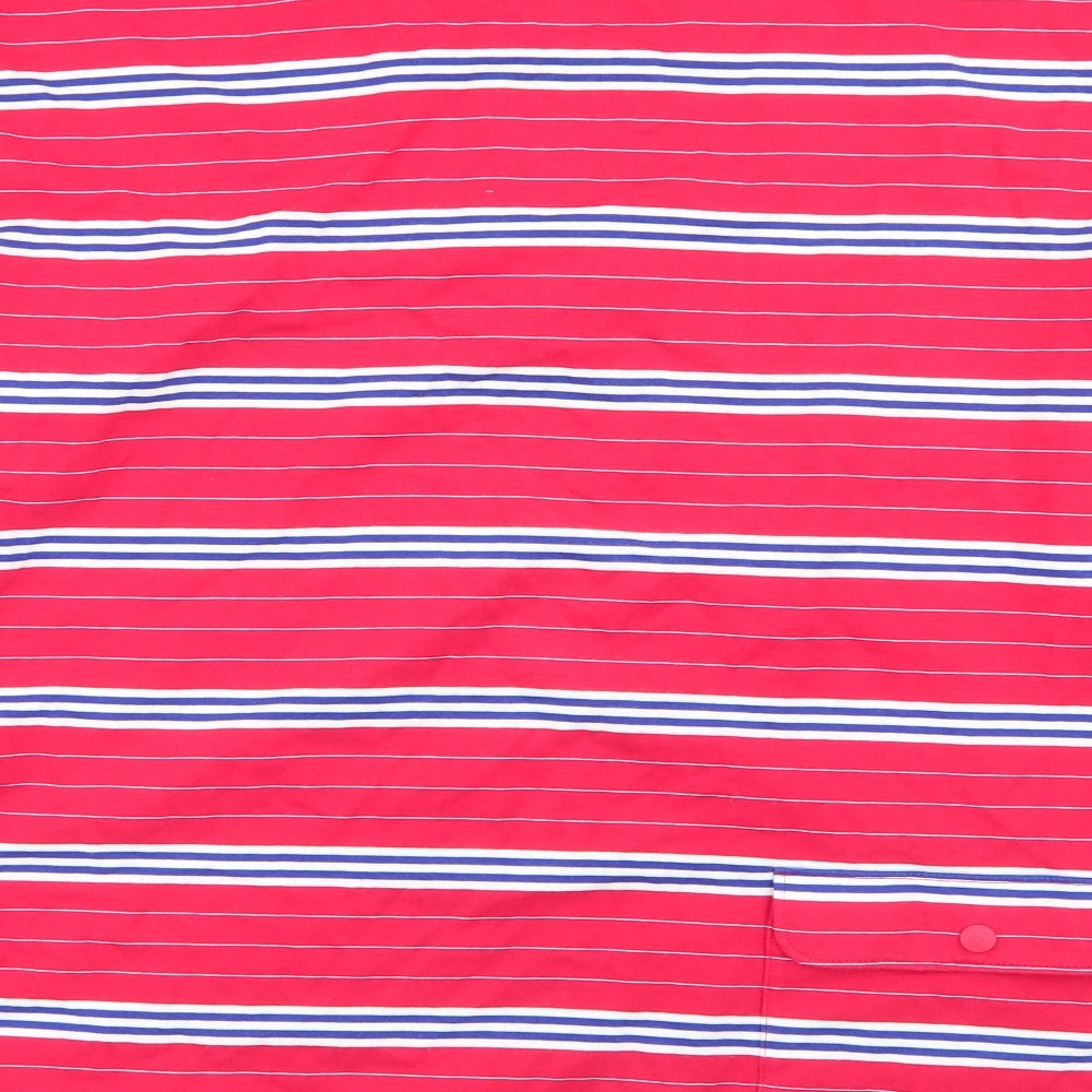 Converse Mens Multicoloured Collared Striped Cotton Henley Jumper Size L