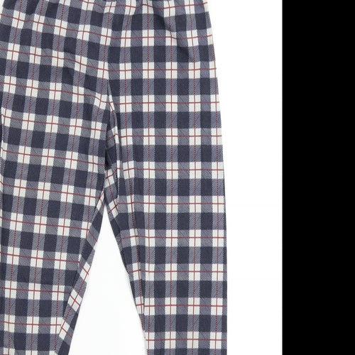 Harry Bear Boys Blue Check Polyester  Pyjama Pants Size 12 Years