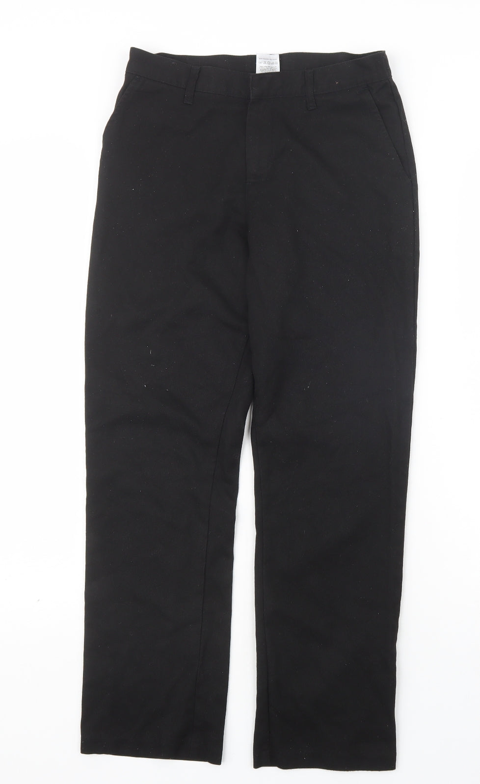 Preworn Boys Black  Polyester Capri Trousers Size 11-12 Years  Regular Zip
