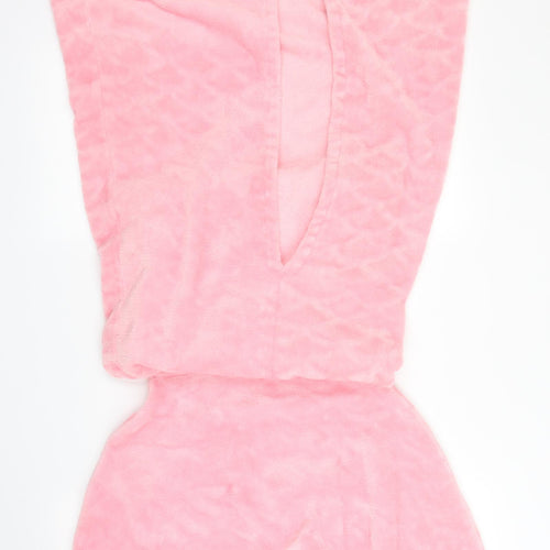 Primark Womens Pink Solid Polyester Chemise One Piece One Size   - Mermaid, blanket