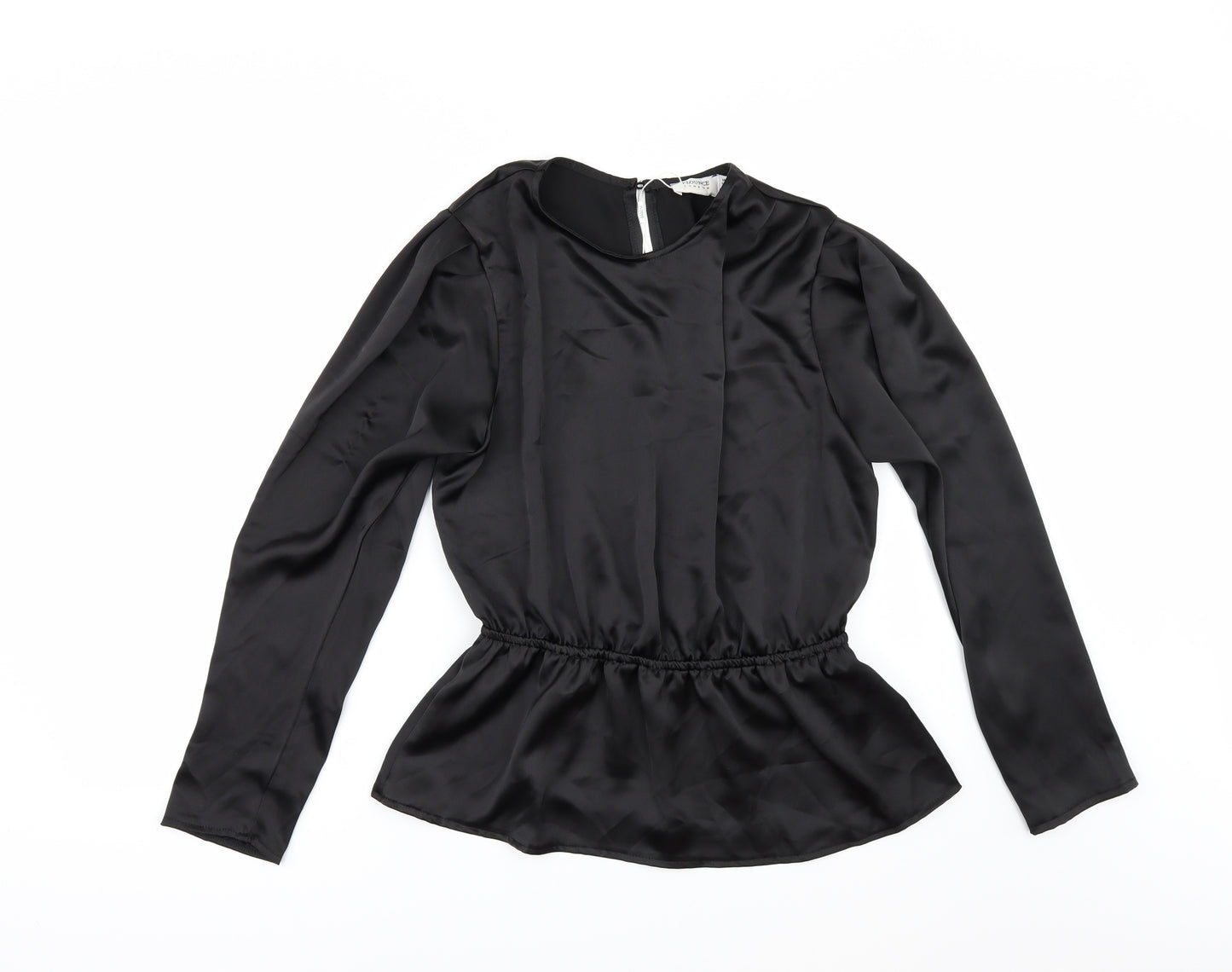 Flounce Womens Black   Tunic Blouse Size 14