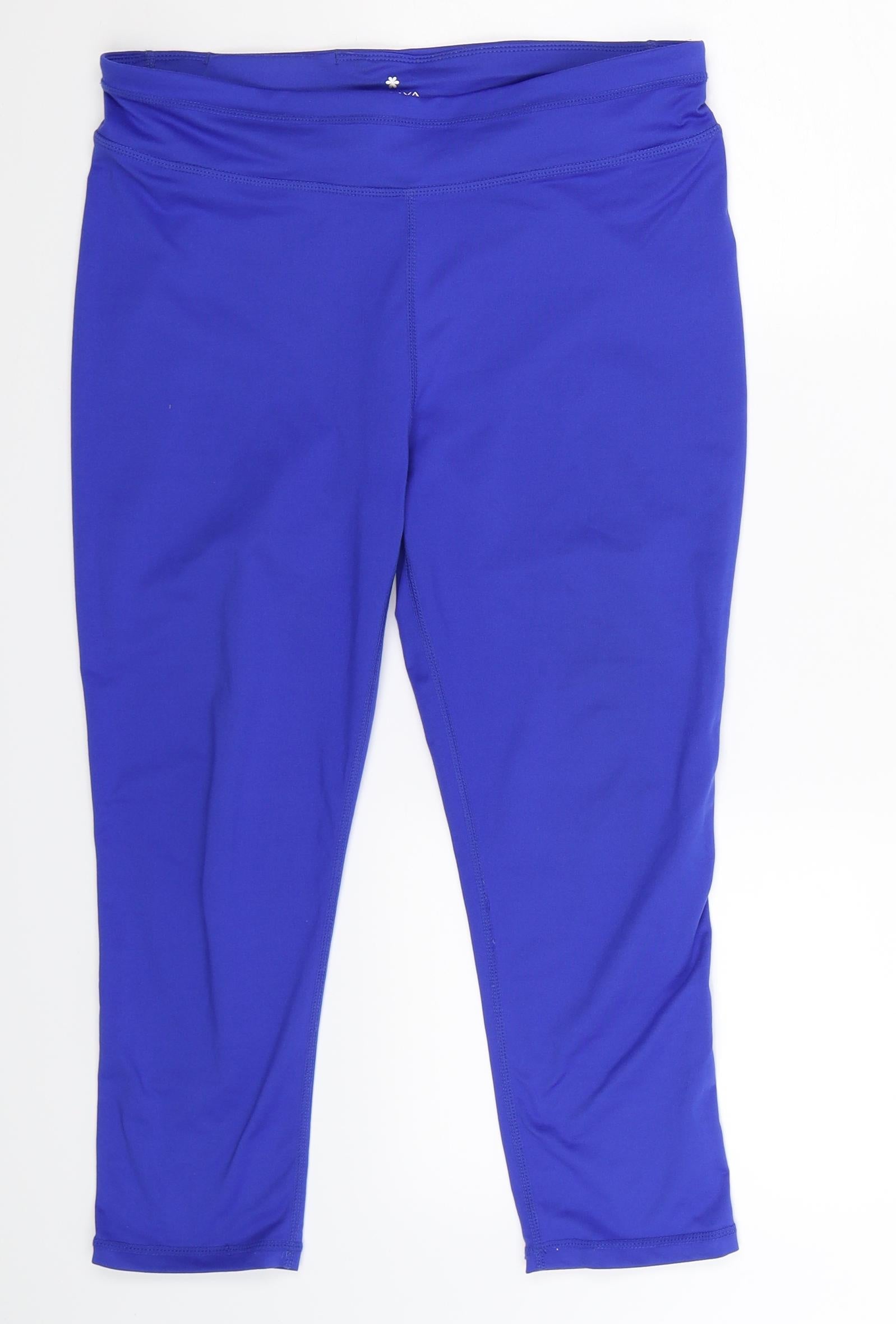Athletic Works Womens Blue Polyester Jogger Leggings Size M L26 in