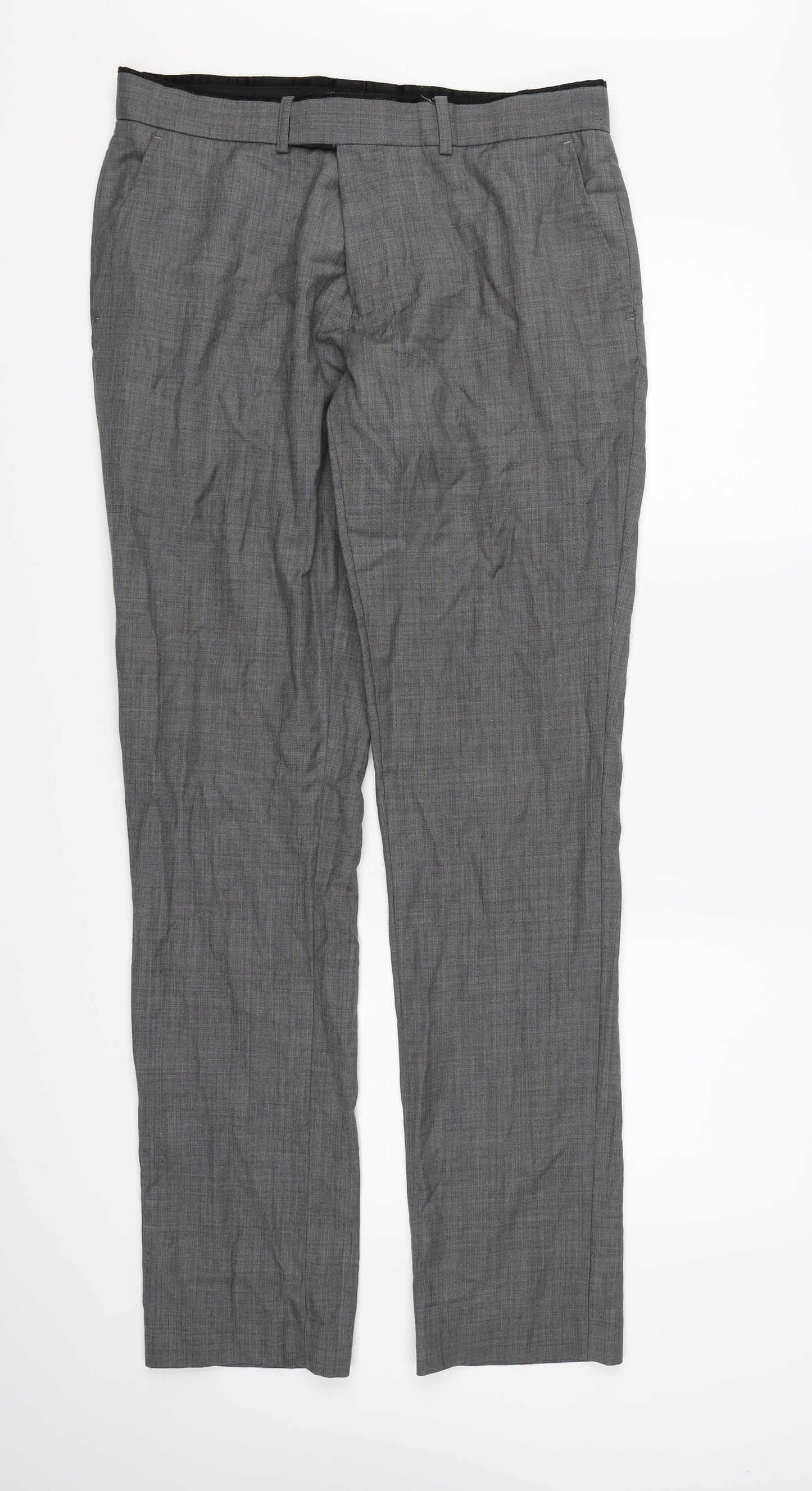 Topman Mens Grey  Rayon Dress Pants Trousers  L32 in