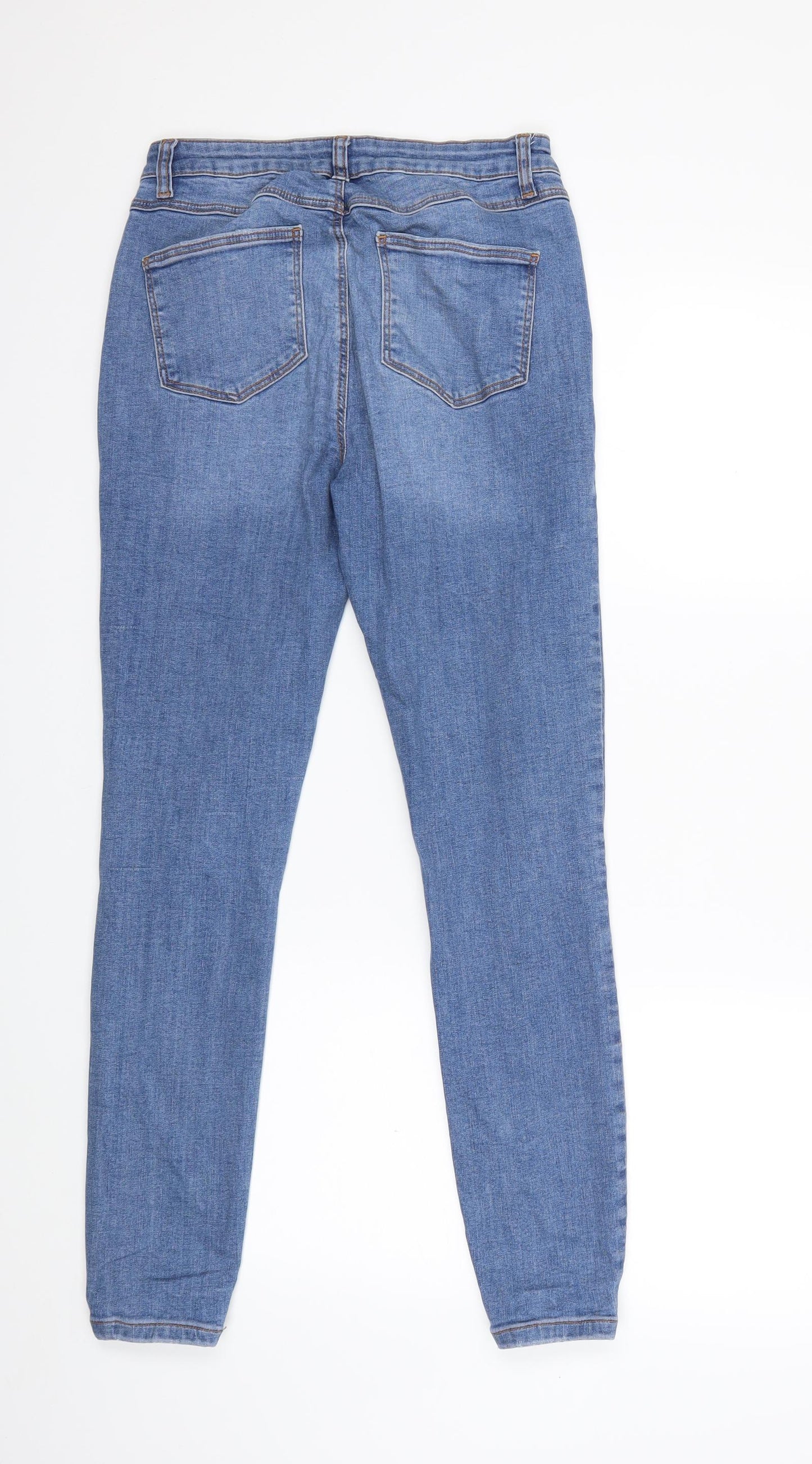 Denim & Co. Womens Blue  Denim Skinny Jeans Size 12 L27 in