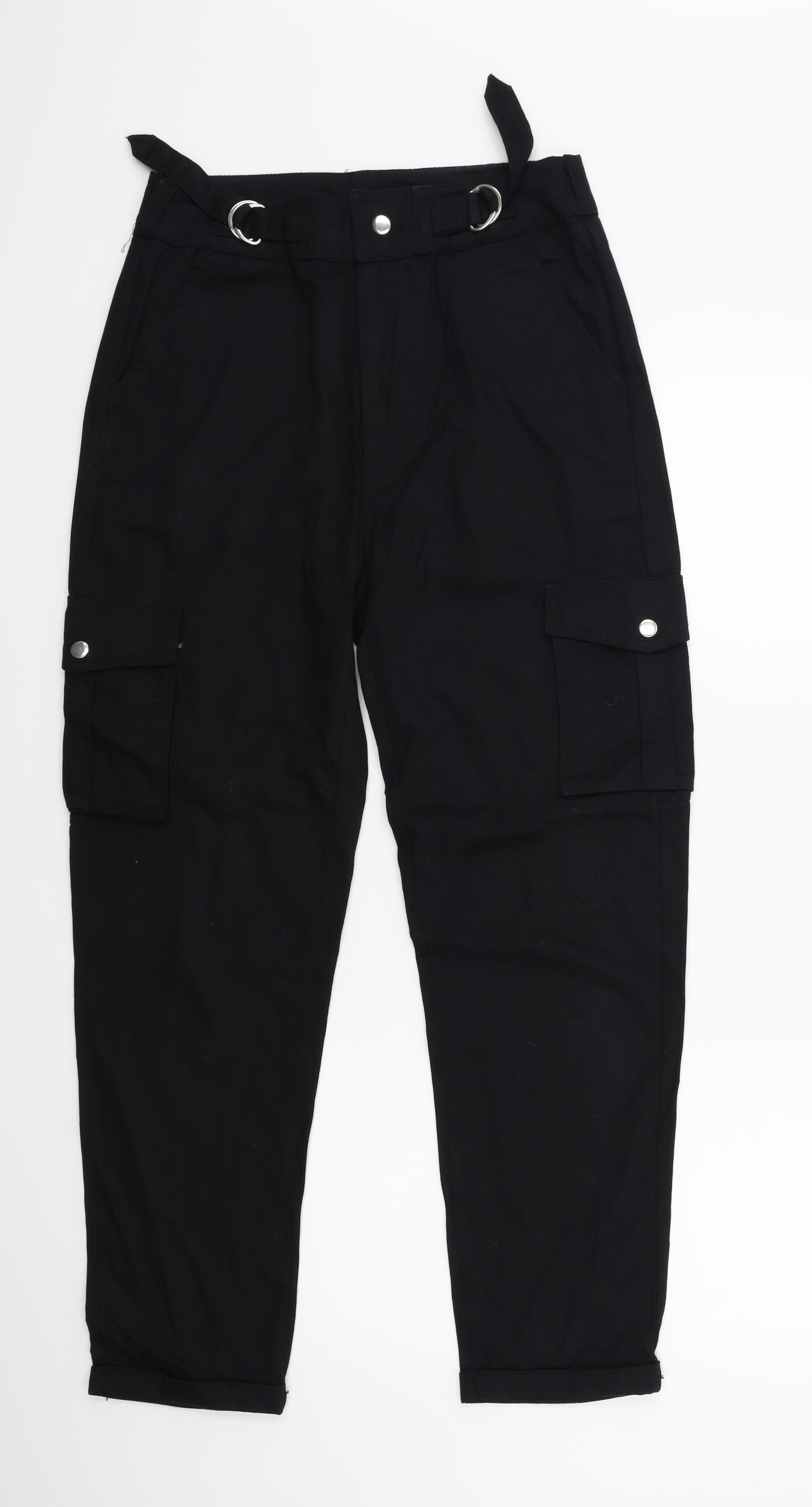 Primark Womens Black Cargo Trousers Size 8 L27 in – Preworn Ltd