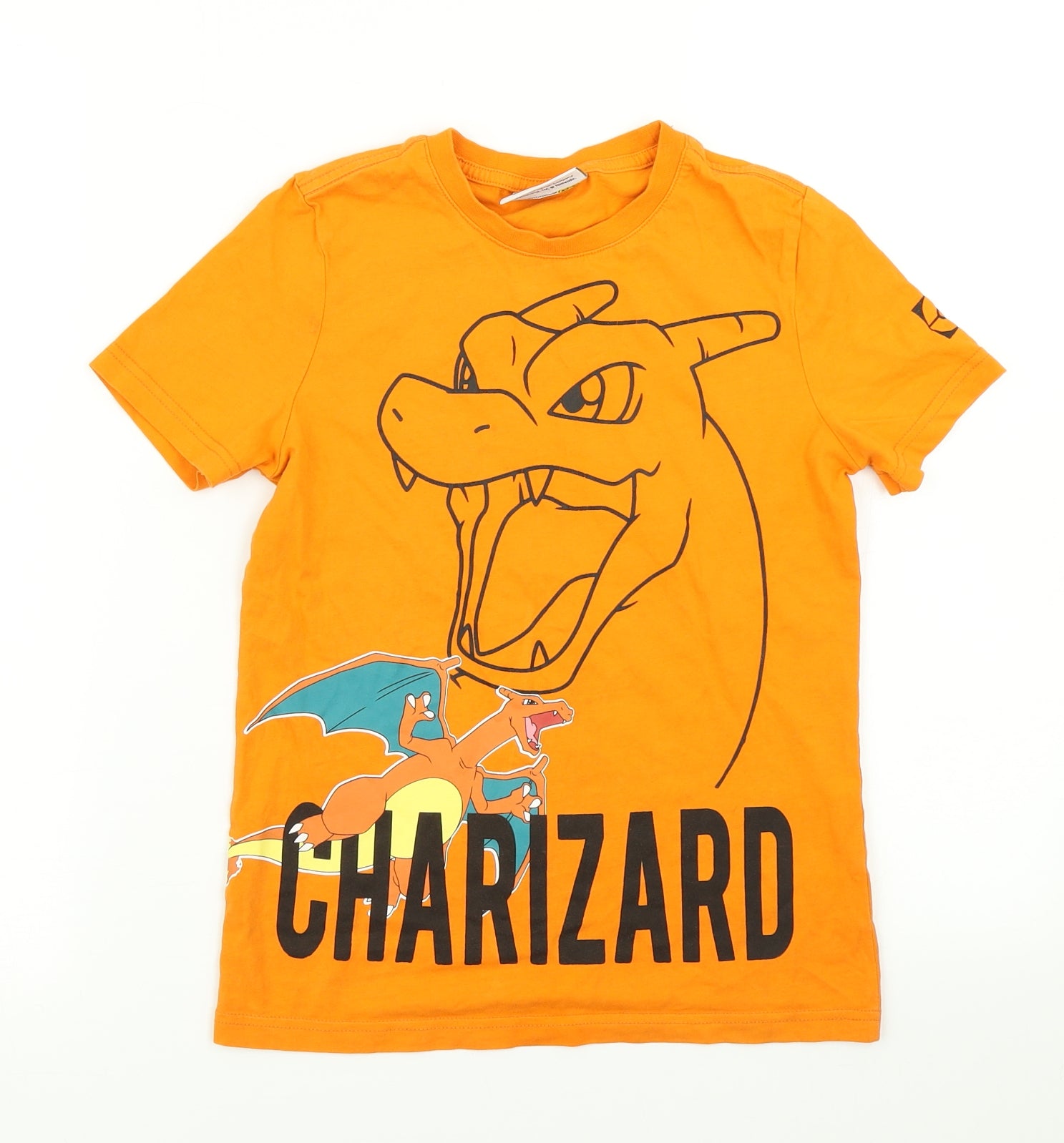 Pokemon Boys Charizard Print Crew Sweater - Charcoal
