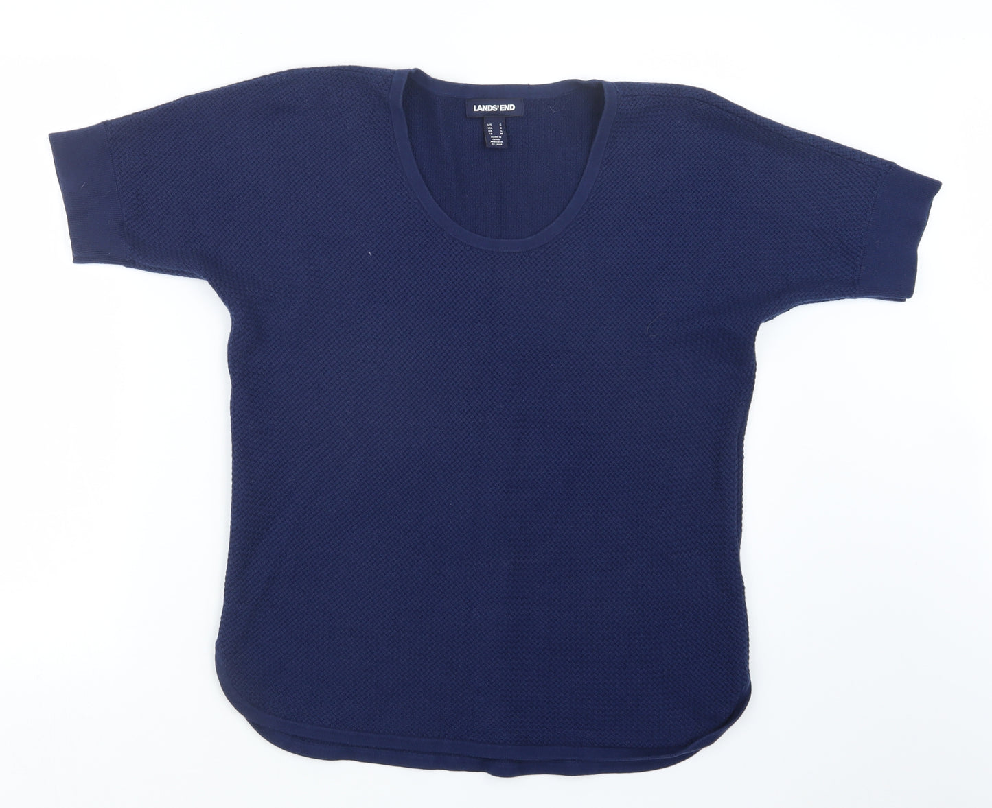 Lands' End Womens Blue  Knit Pullover Jumper Size S