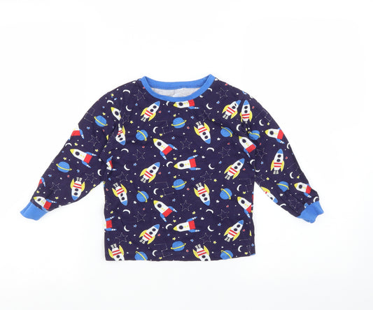 B&M Boys Multicoloured    Pyjama Top Size 4-5 Years  - Space print