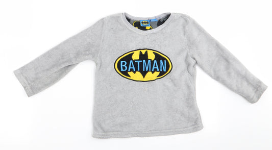 Primark Boys Grey Solid   Pyjama Top Size 4-5 Years  - Batman