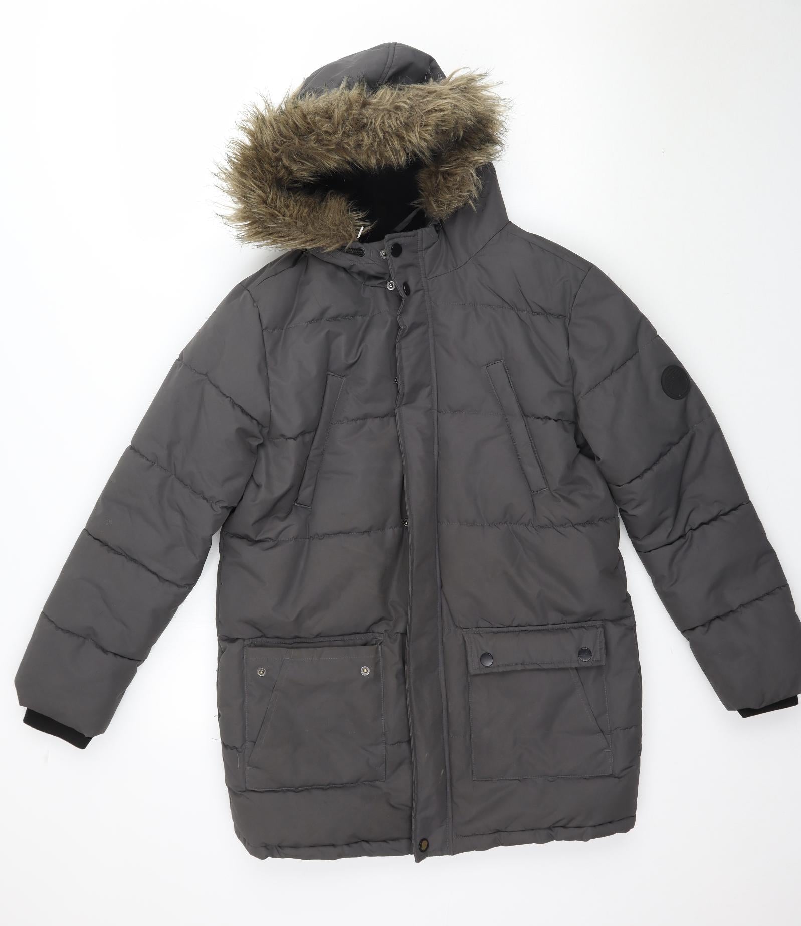 Boys grey sale parka coat