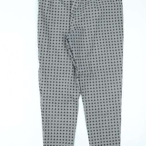 George Womens Black Check  Trousers  Size 16 L28 in
