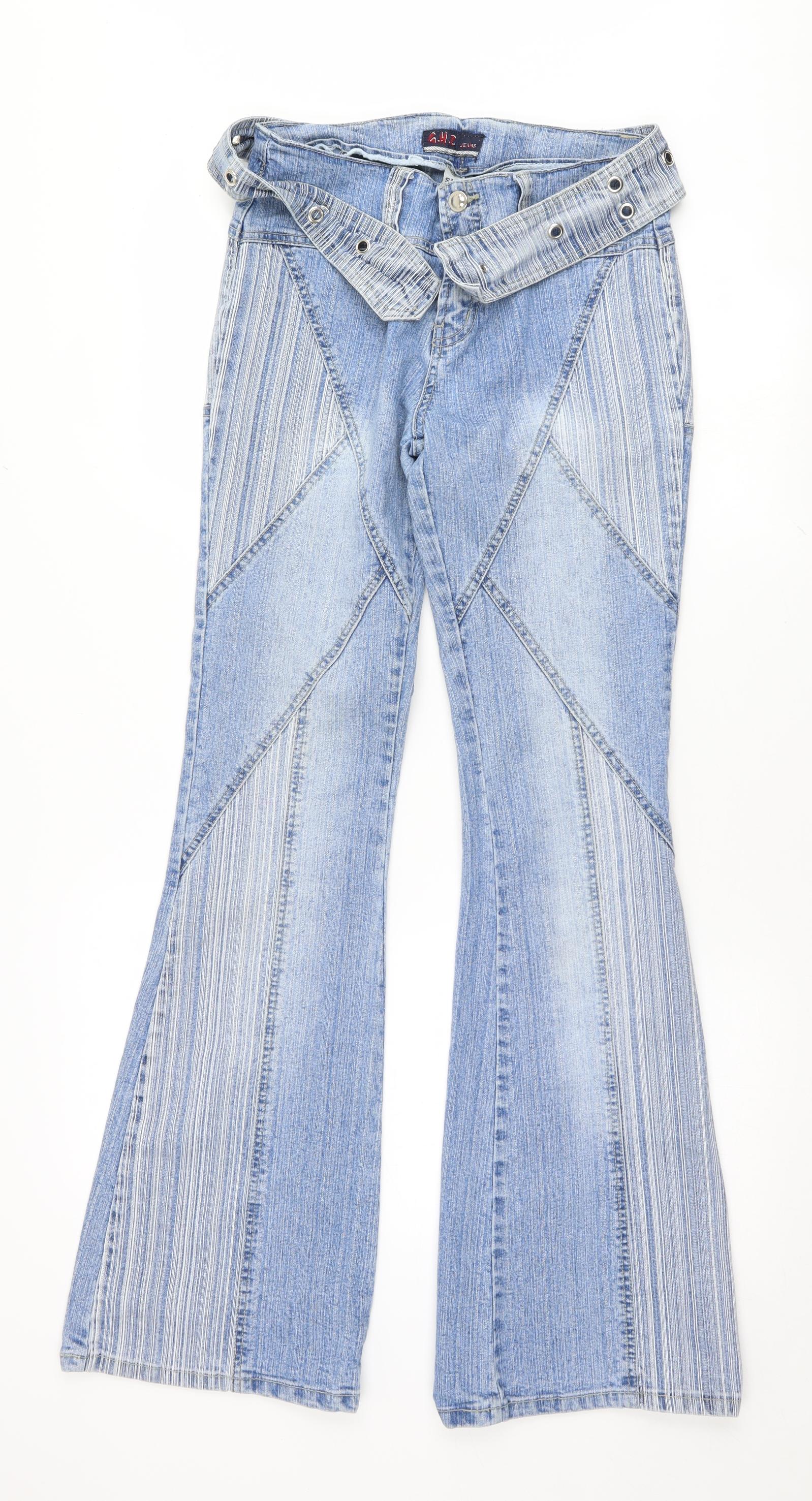 ghz jeans Womens Blue Flared Jeans Size 10 L32 in – Preworn Ltd