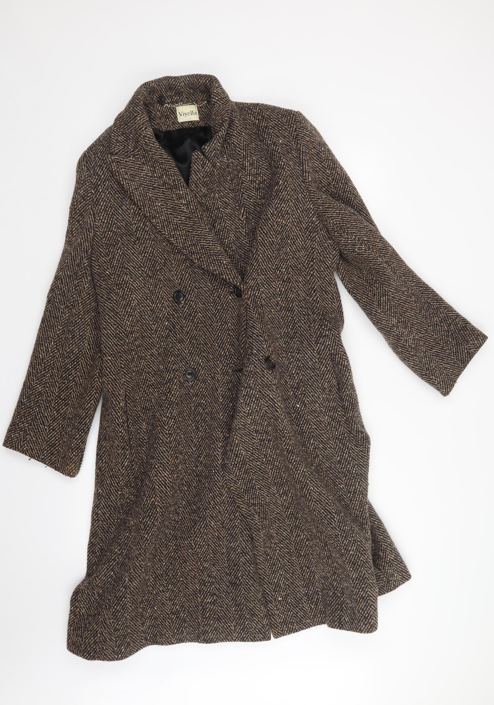 Womens Brown Pea Coat